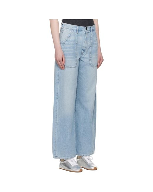Citizens of Humanity Blue Wide Ayla Cargo Jeans