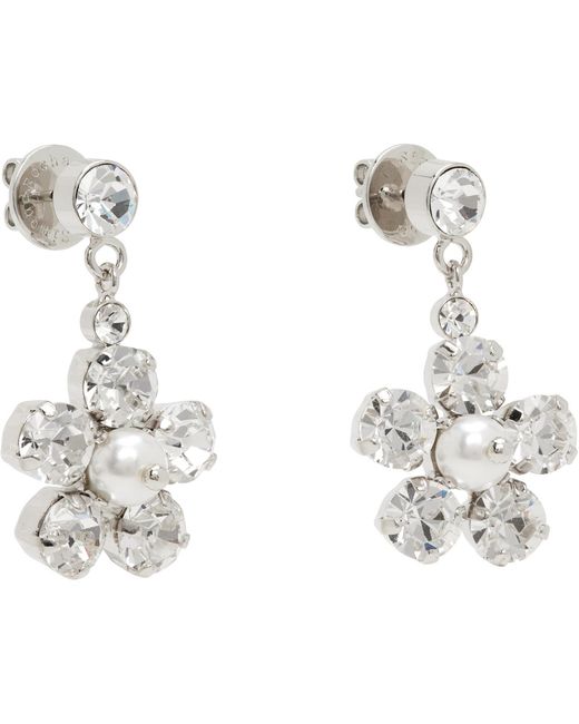 Simone Rocha Metallic Mini Daisy Drop Earrings