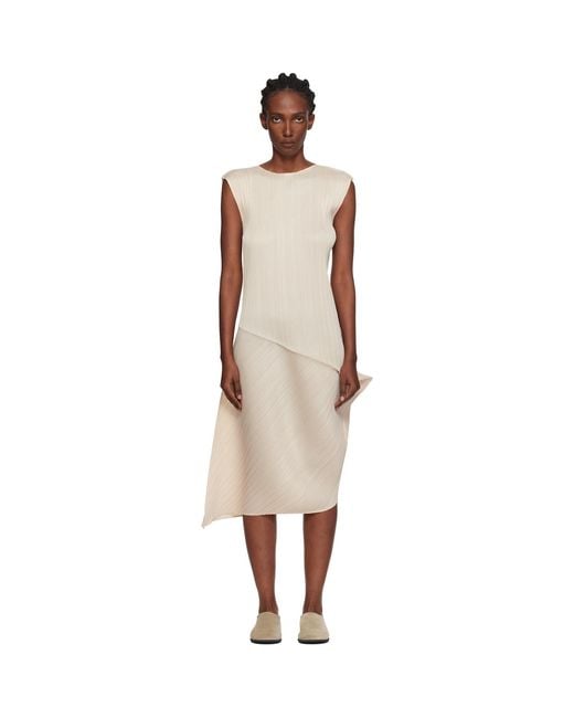 Pleats Please Issey Miyake Black Leap Midi Dress
