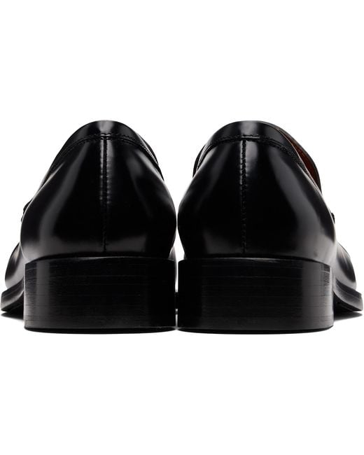 Acne Black Leather Loafers for men
