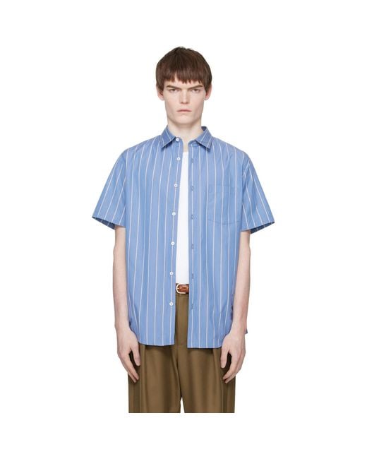 A.P.C. Blue Bart Shirt for men