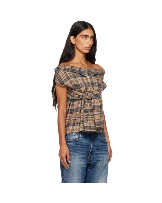 R13 Black Front Tie Shirt
