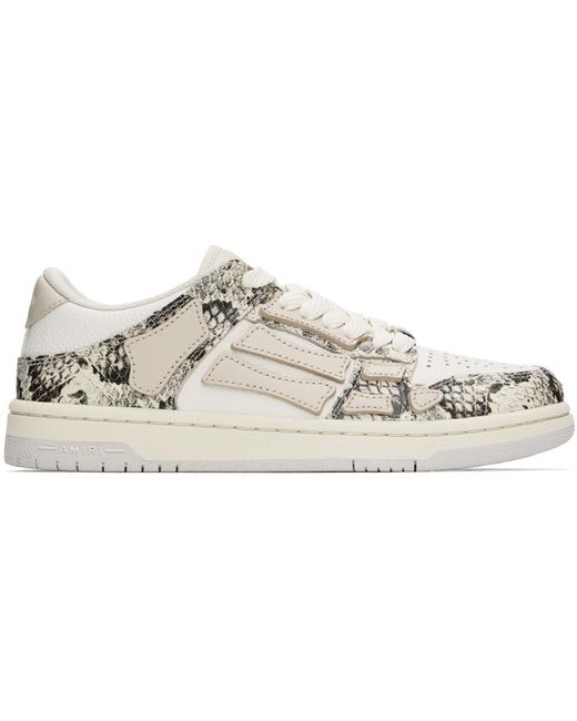 Amiri Black Off- Snake Skel-Top Low Sneakers for men