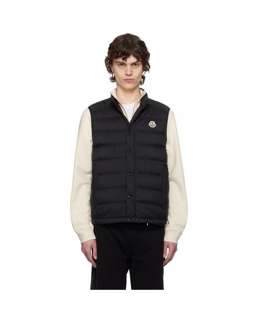 Moncler Black Barthe Down Vest for men