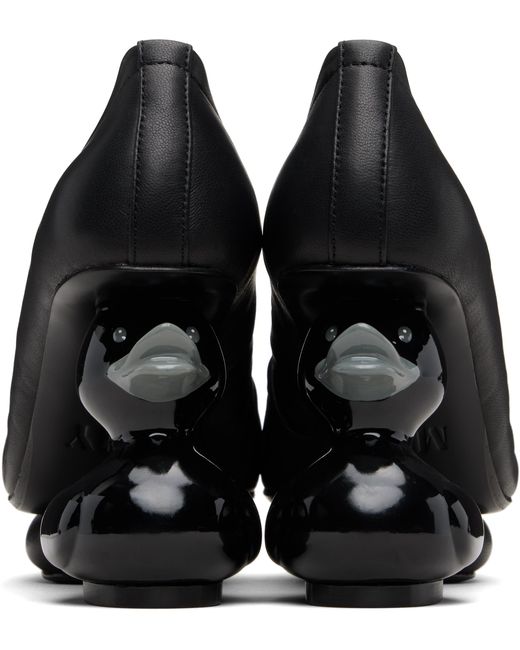 Maison Mihara Yasuhiro Black Duck Heel Ballet Heels