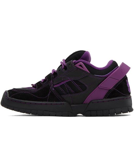 black and purple dc shoes