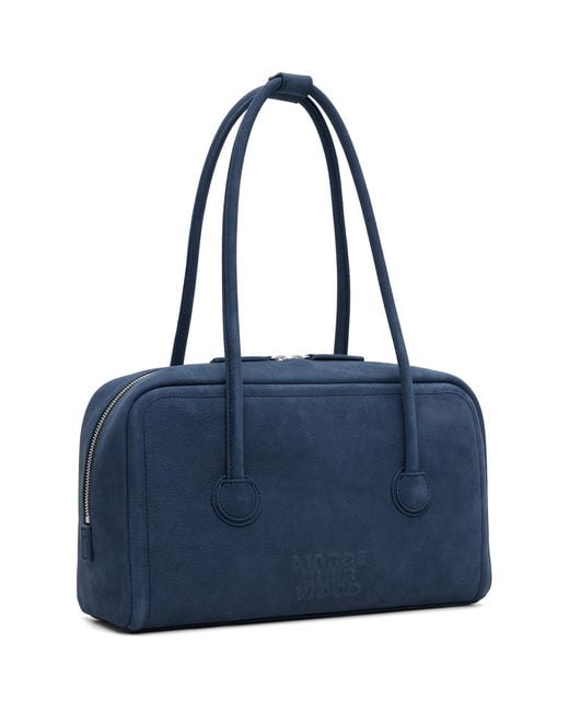 MARGE SHERWOOD Blue Soft Boston Small Bag