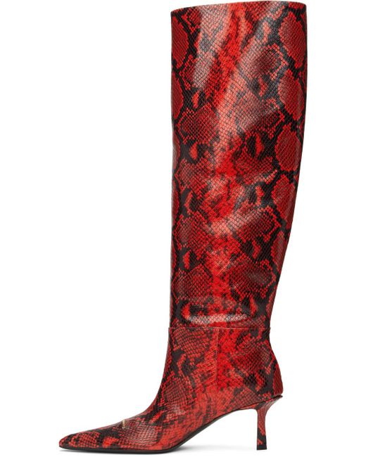 Alexander Wang Red Viola Slouch Boots