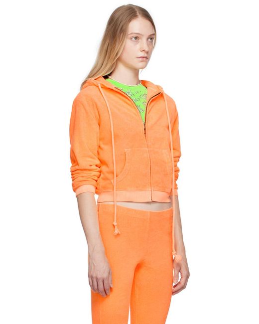 ERL Orange Zip Hoodie