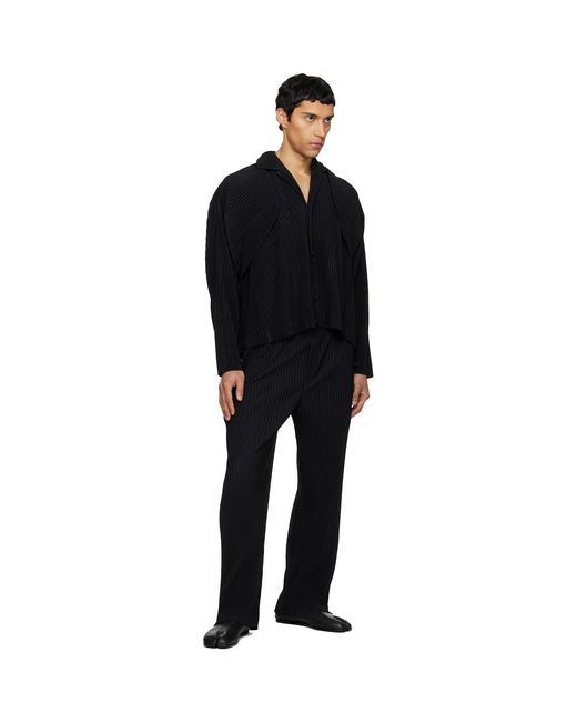 Homme Plissé Issey Miyake Black Color Pleats Trousers for men