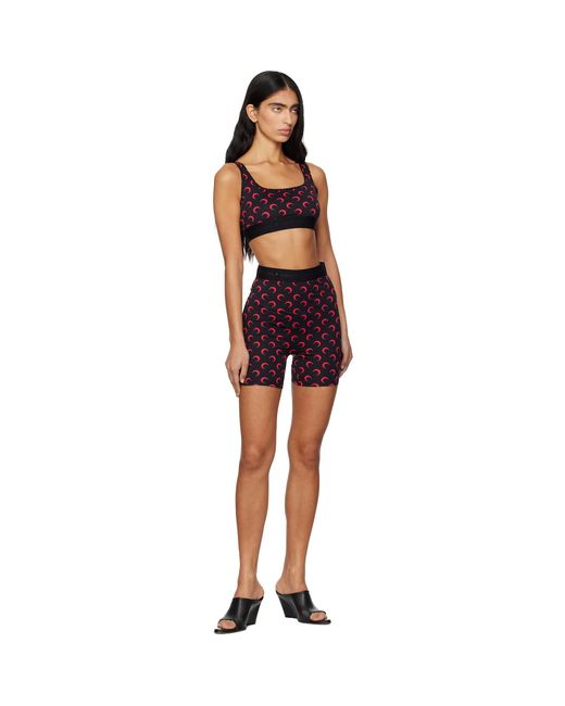 MARINE SERRE Black Ssense Exclusive Recycled Moon Jersey Sport Bra
