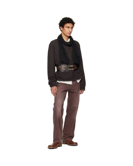Our Legacy Gray Cottage Scarf for men