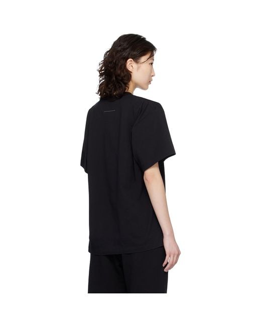 MM6 by Maison Margiela Black Library Stamp T-Shirt