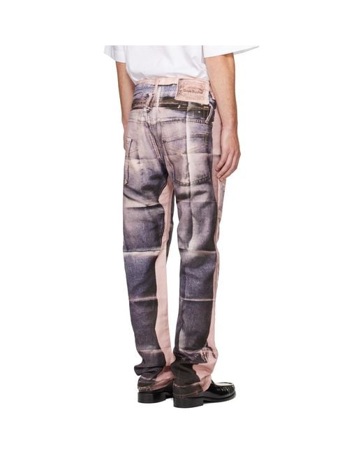 Acne Multicolor Trompe-L'Oeil 1996M Jeans for men
