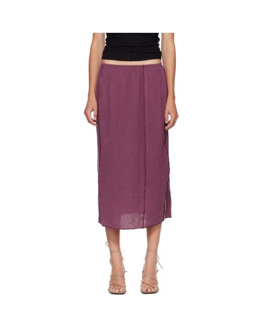 Baserange Purple Shok Midi Skirt