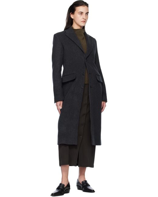 Filippa K Black 93 Slim Wool Coat