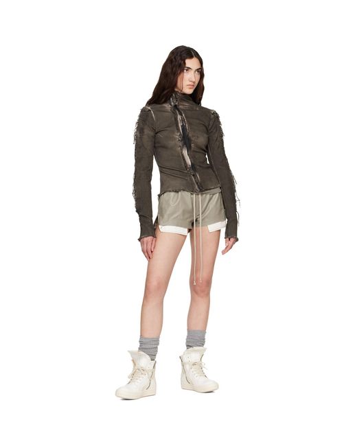 Rick Owens White Off- Tower Geobasket Sneakers