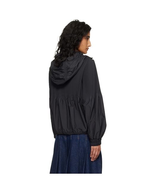 Moncler Blue Anemone Pleated Hooded Jacket