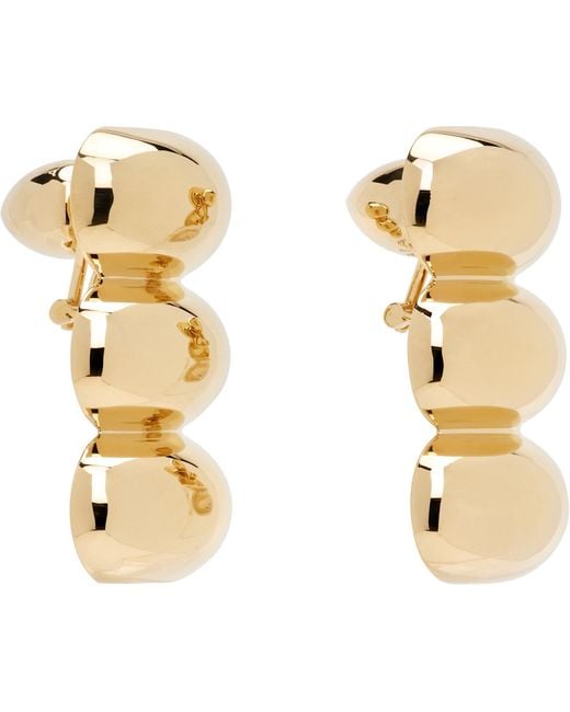 Alaïa Metallic Bumper Earrings