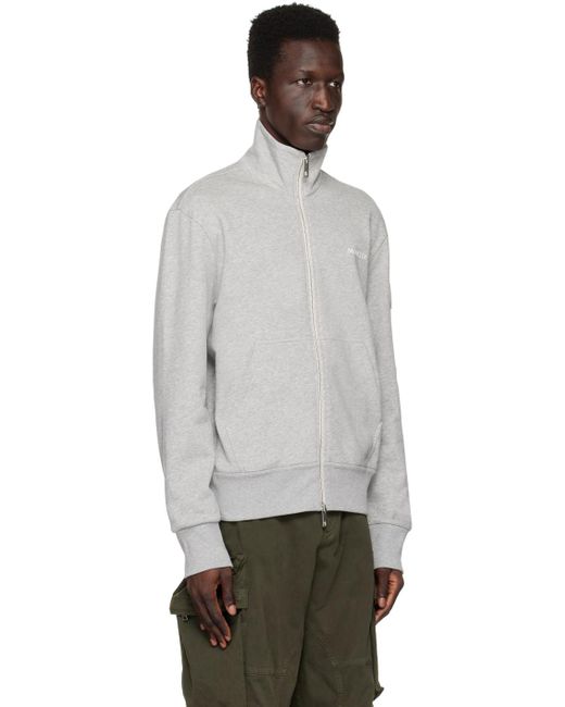 Moncler Black Gray Zip-up Sweater for men
