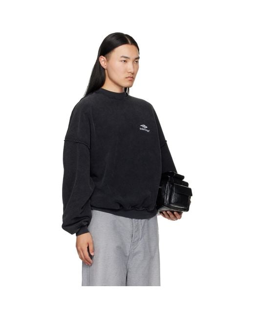 Balenciaga Black Inside Out Sweatshirt for men