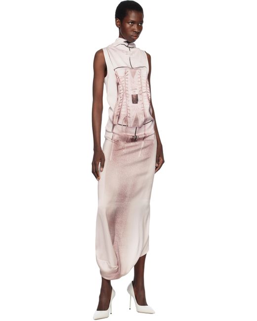 Jean Paul Gaultier Black 'The Draped Trompe-L'Œil Corset' Maxi Dress