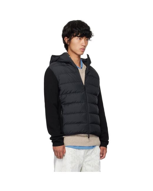 Moncler Black Paneled Down Jacket for men