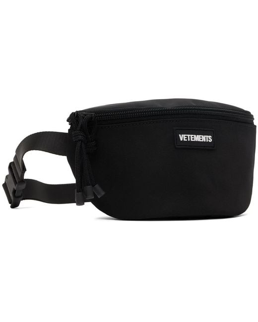 Vetements Black Logo Belt Bag