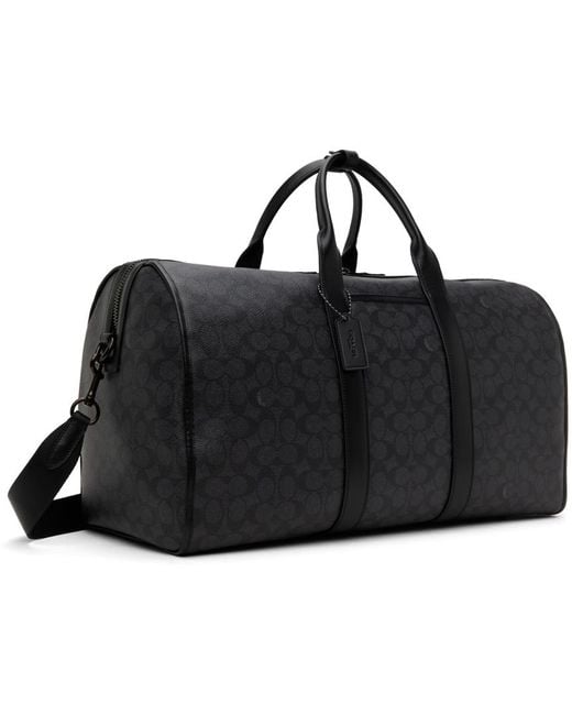 COACH Black & Gray Gotham Duffle Bag for men