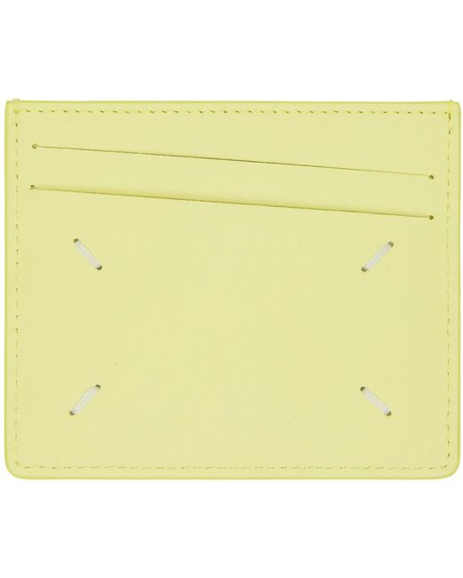 Maison Margiela Yellow Four Stitches Card Holder for men