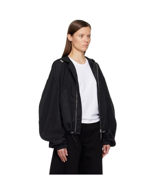 The Attico Black Bomber Jacket