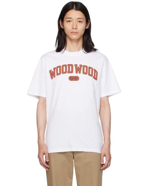 WOOD WOOD White Bobby Ivy T-shirt for men