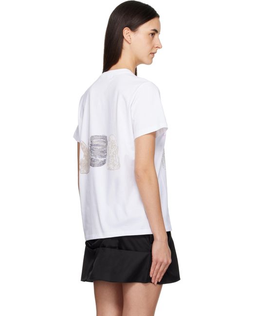 Ganni レディース ホワイト Animal プリントTシャツの通販はau PAY