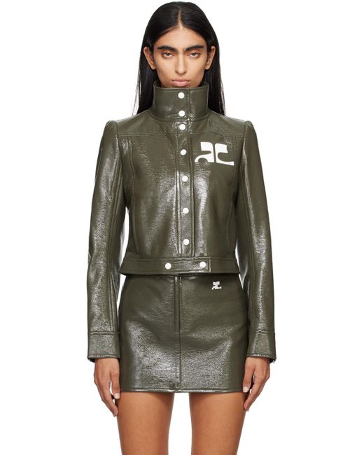 Courreges Khaki Reedition Jacket in Black Lyst UK