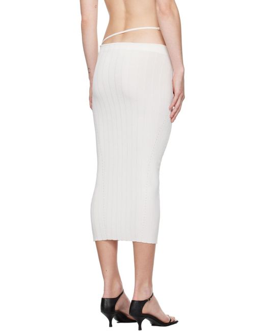 Jacquemus White The Pralù Skirt