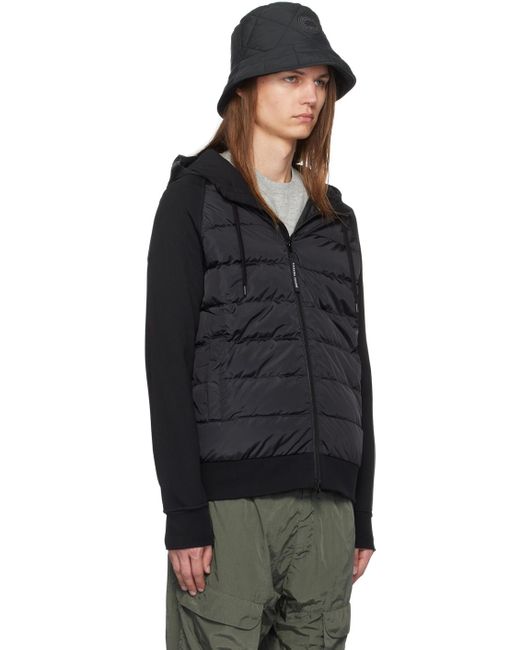 Canada Goose Black Hybridge Huron Zip Down Jacket for men