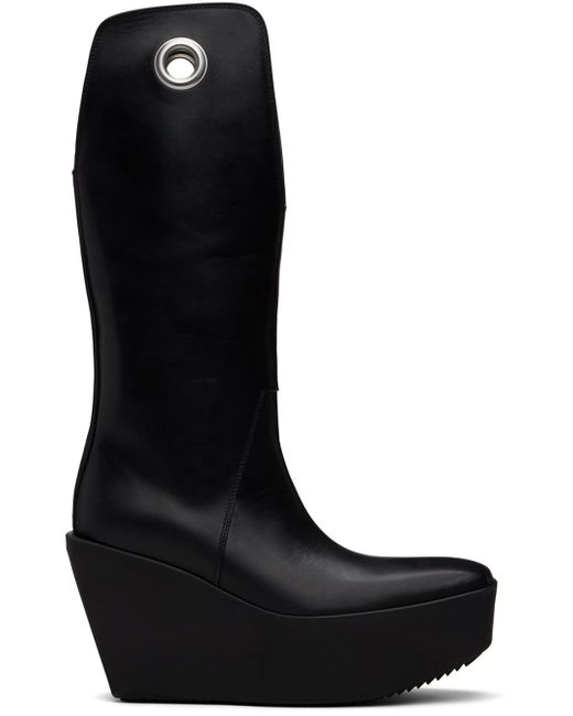 Rick Owens Black Sliver 110Mm Leather Boots