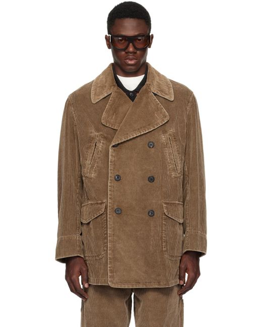 Our Legacy Brown Cropped Trench Coat for men