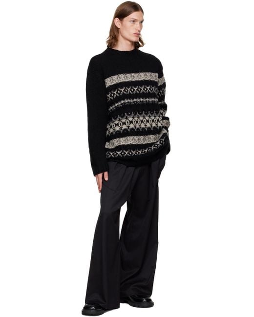 Yohji Yamamoto Black Wool Sweater for men