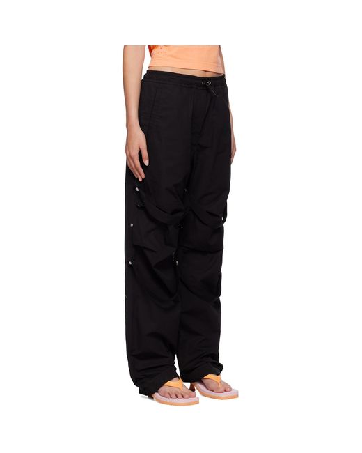 Palm Angels Black Upside Down Palm Trousers