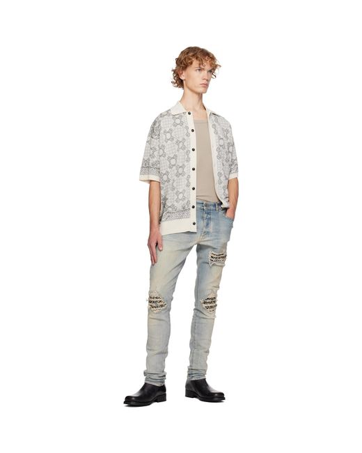 Amiri Blue Studs Mx1 Jeans for men