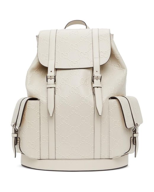Gucci Off-white GG Embossed Backpack for men