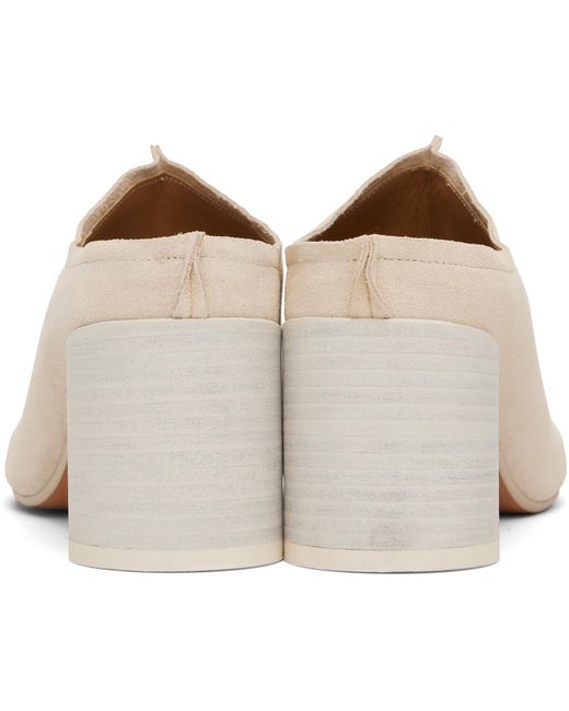 MM6 by Maison Margiela White Off- Crosta London Mule Heels
