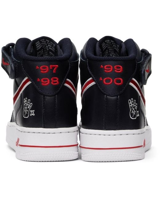 Nike Blue Navy Air Force 1 '07 Mid Sneakers