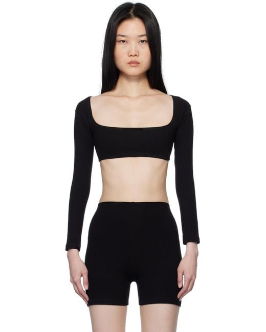 Gil Rodriguez Black 'El Tigre Chiquito' Crop T-Shirt