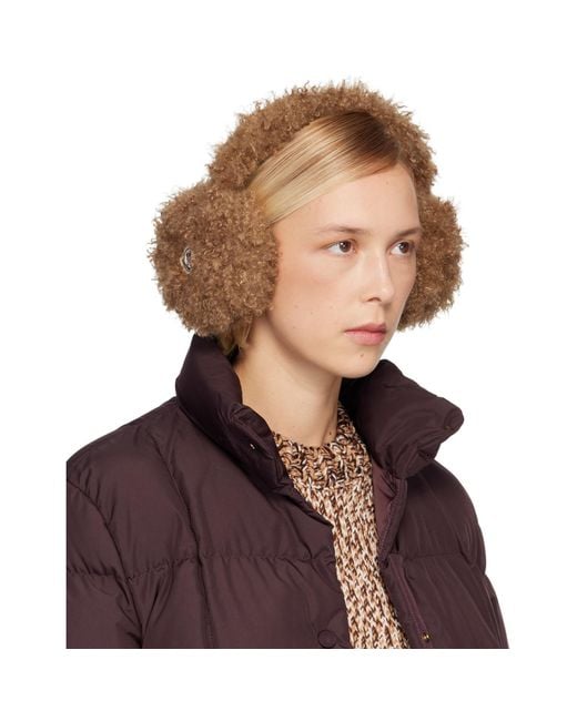 Moncler Brown Logo Ear Muffs