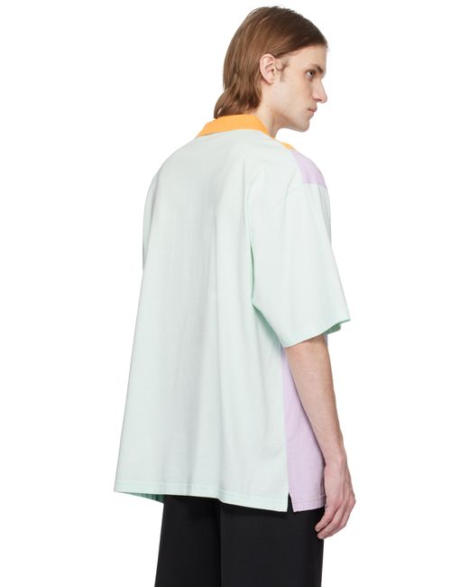 Martine Rose Black Multiolor Oversized Panelled Polo for men