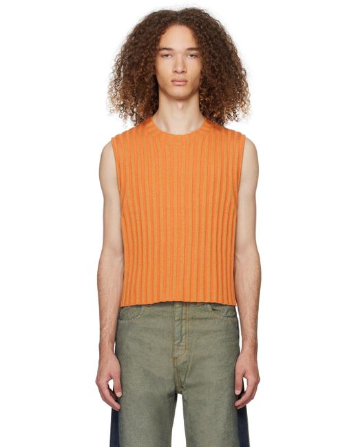 Eckhaus Latta Orange Keyboard Vest for men