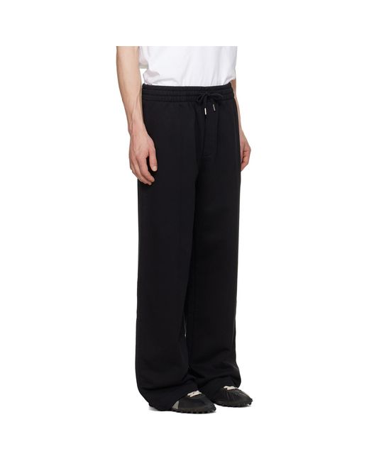 Casablanca Black Embroidered Classic Sweatpants for men