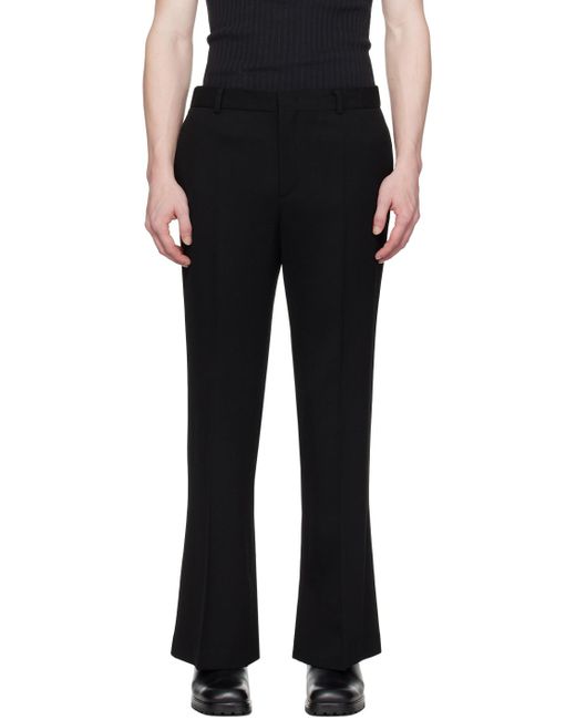 RECTO. Black Groove Trousers for men